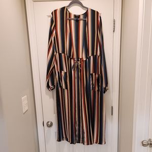 Torrid Striped Kimono - Size 2